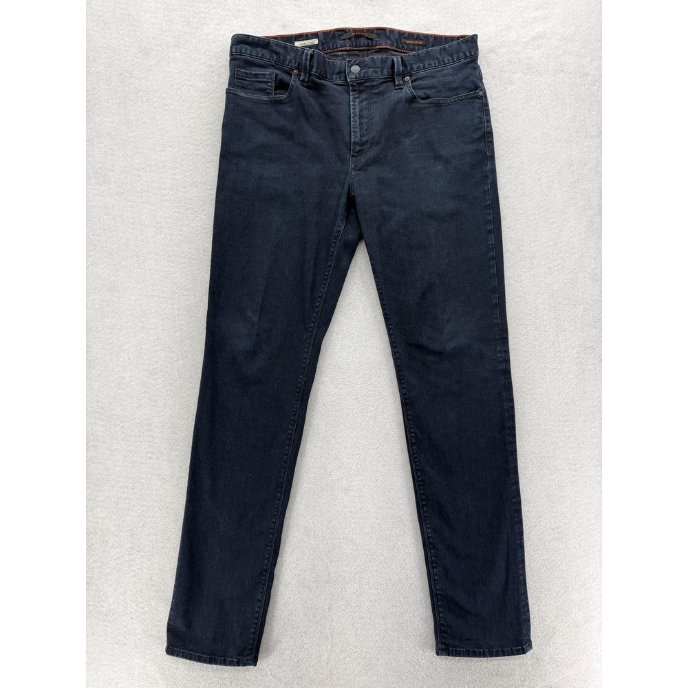 Alberto Pipe Jeans Mens 36x34 Blue Dark Slim Stretch Denim Pants Luxury T400
